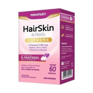 Hairskin e Nails Supreme ( Vitaminas + Minerais ) 60 Cápsulas Maxinutri